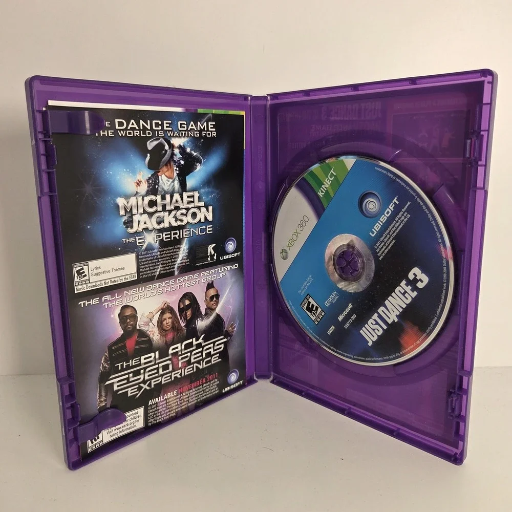 Just Dance 3 Microsoft Xbox 360 Kinect Game CIB E10+ Ubisoft NTSC Dance Party